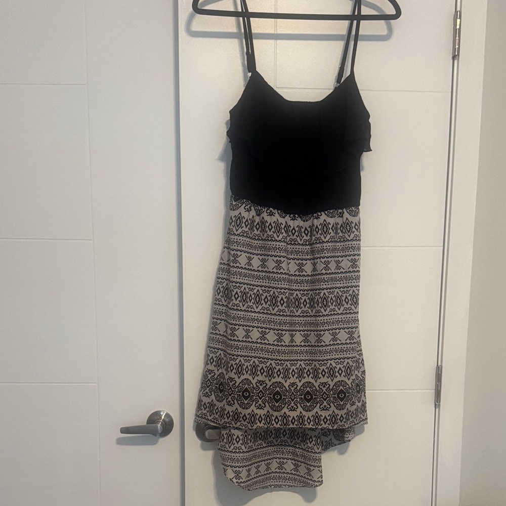 by & by Black and White High Low Sundress